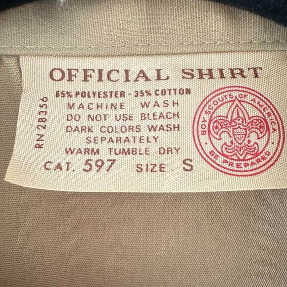 Boys Scouts of America Vintage Khaki Shirt Patches Mens Small Patches New York - Picture 6 of 13